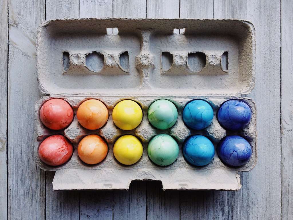 geschilderde eieren paasknutsels