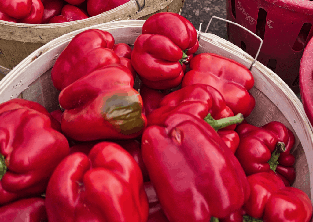 rode paprika groenten voor je huid